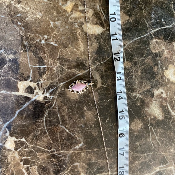 Sterling silver pink thulite pendant - Picture 3 of 7